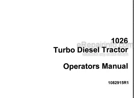Photo 4 - Case IH 1026 Operators Manual Turbo Diesel Tractor 1082915R1