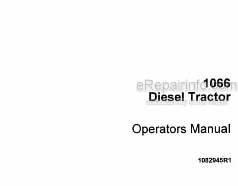 Photo 4 - Case IH 1066 Operators Manual Diesel Tractor 1082945R1