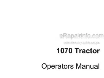 Photo 5 - Case IH 1070 Operators Manual Tractor