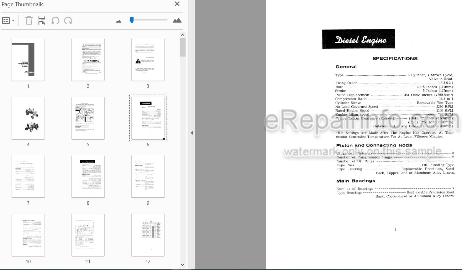 Photo 3 - Case IH 1070 Operators Manual Tractor 9-4031