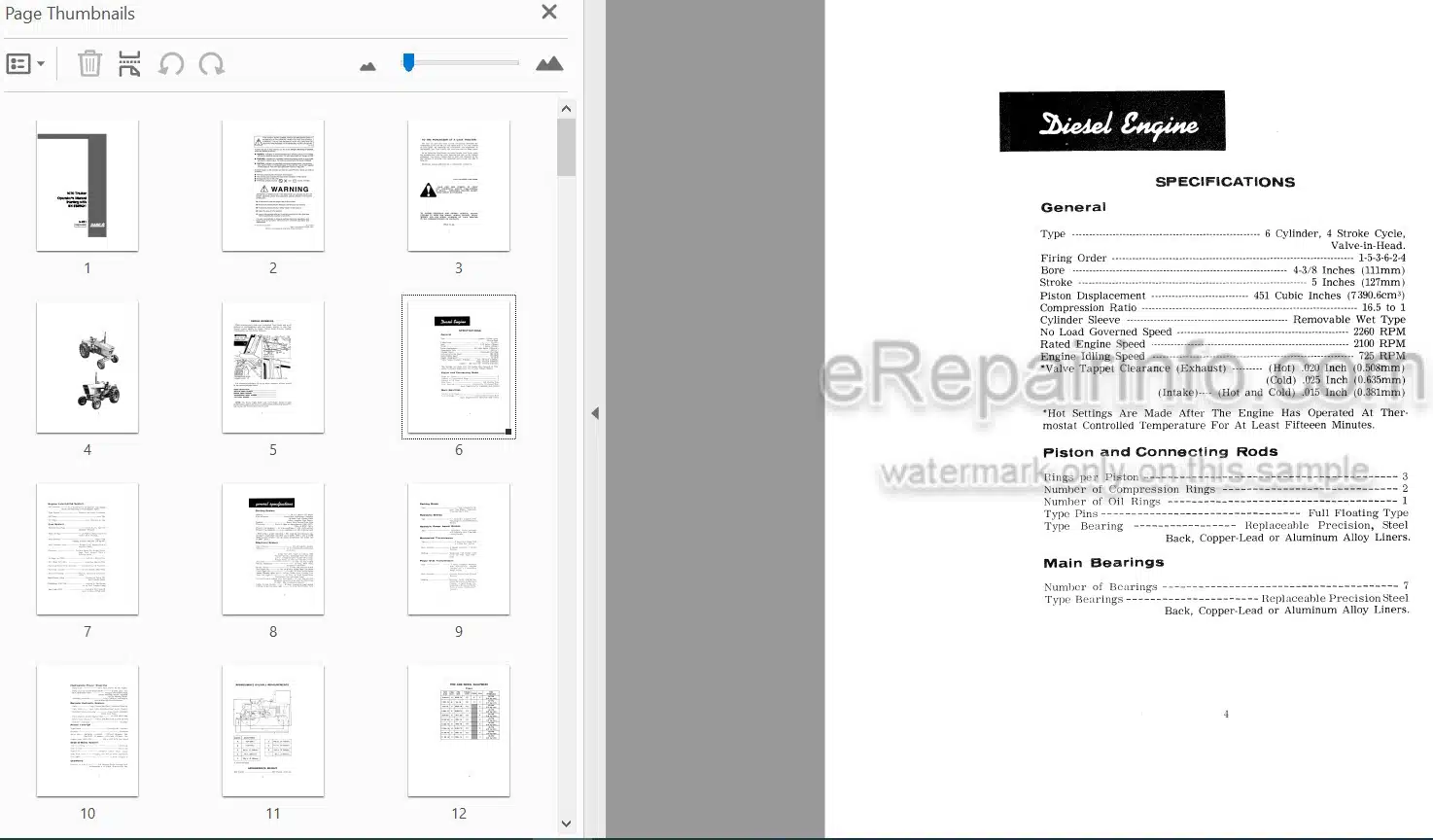 Photo 3 - Case IH 1070 Operators Manual Tractor 9-4031