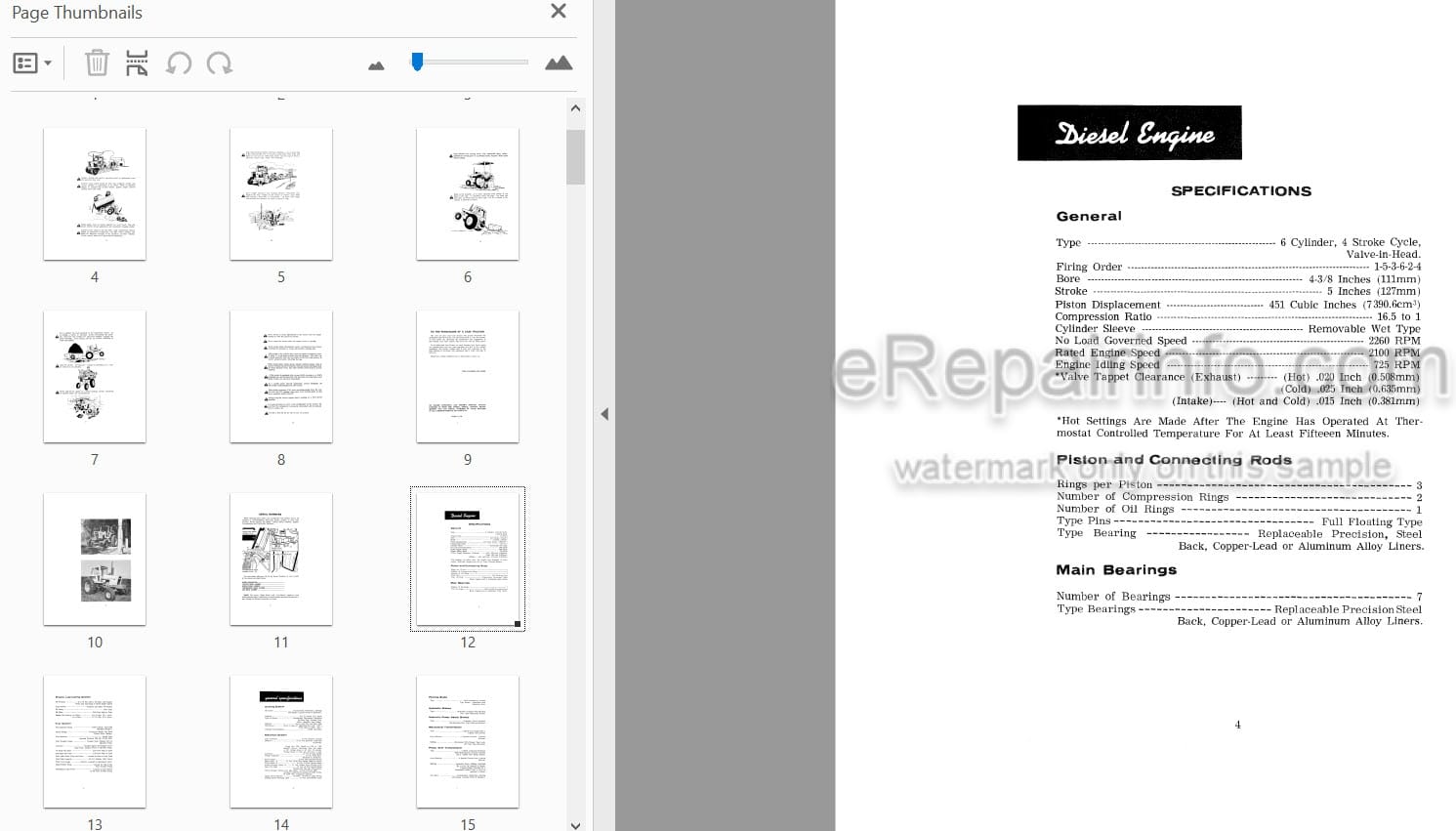 Photo 4 - Case IH 1070 Operators Manual Tractor 9-4692