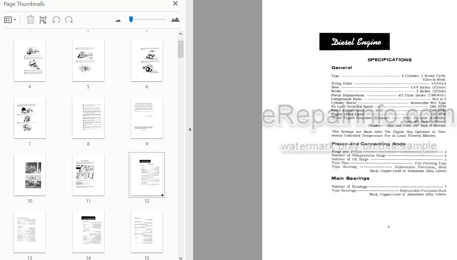 Photo 4 - Case IH 1070 Operators Manual Tractor 9-4692