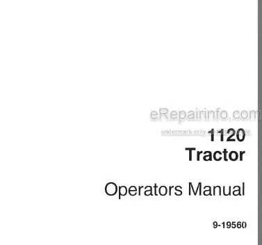 Photo 4 - Case IH 1120 Operators Manual Tractor 9-19560
