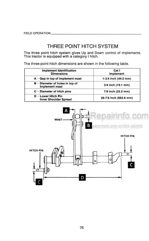 Photo 5 - Case IH 1120 Operators Manual Tractor 9-19560