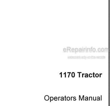 Photo 4 - Case IH 1170 Operators Manual Tractor 9-2751