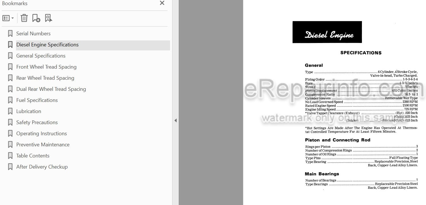 Photo 3 - Case IH 1170 Operators Manual Tractor 9-2751
