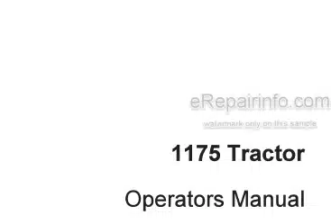 Photo 5 - Case IH 1175 Operators Manual Tractor 9-3164