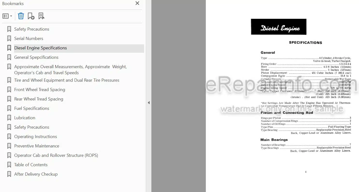 Photo 4 - Case IH 1175 Operators Manual Tractor 9-4701