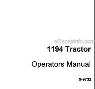 Photo 4 - Case IH 1194 Operators Manual Tractor 9-9732