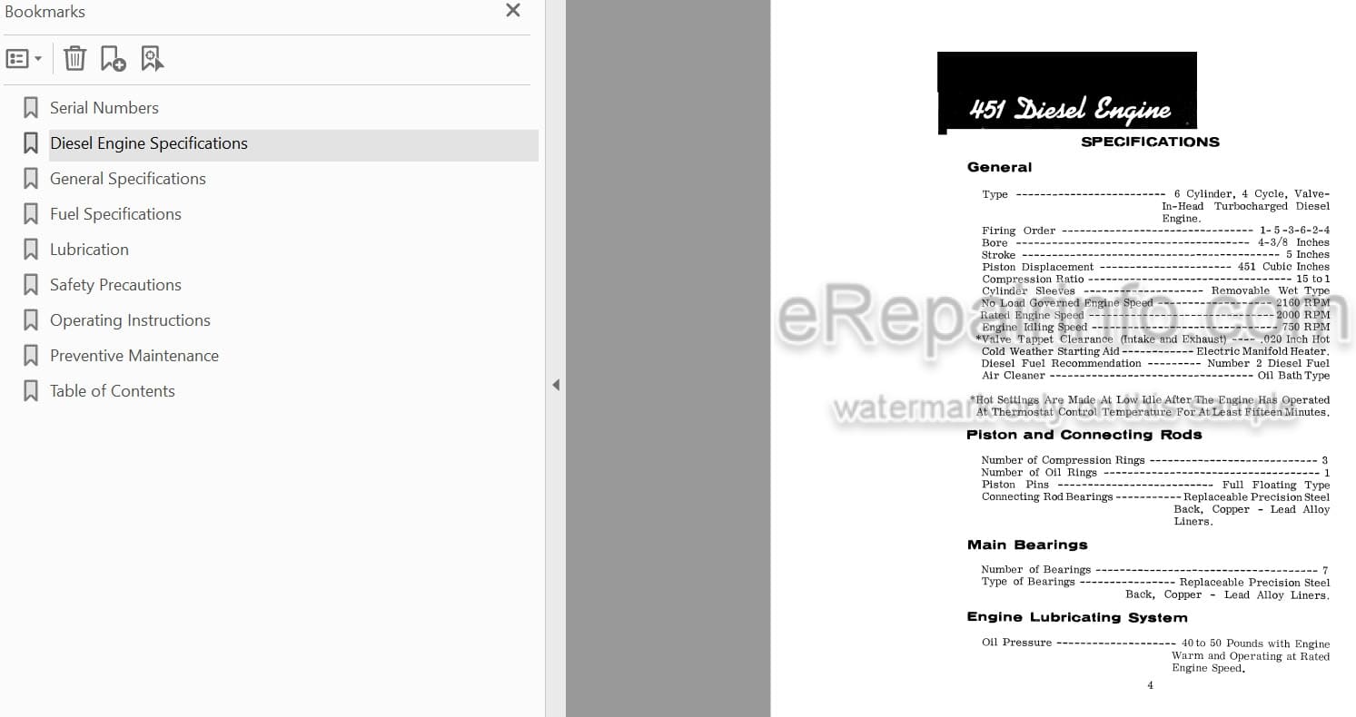 Photo 4 - Case IH 1200 Operators Manual Tractor