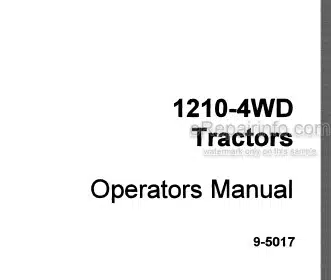 Photo 5 - Case IH 1210 1210 4WD Operating And Maintenance Manual Tractor 9-5017