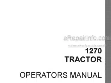 Photo 5 - Case IH 1270 Operators Manual Tractor