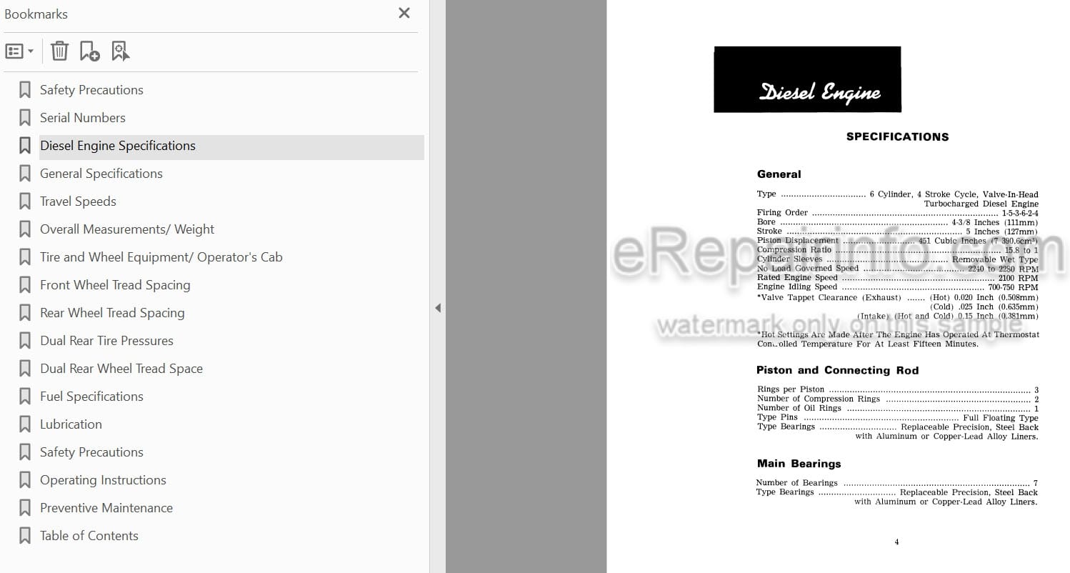 Photo 4 - Case IH 1270 Operators Manual Tractor 8770001-