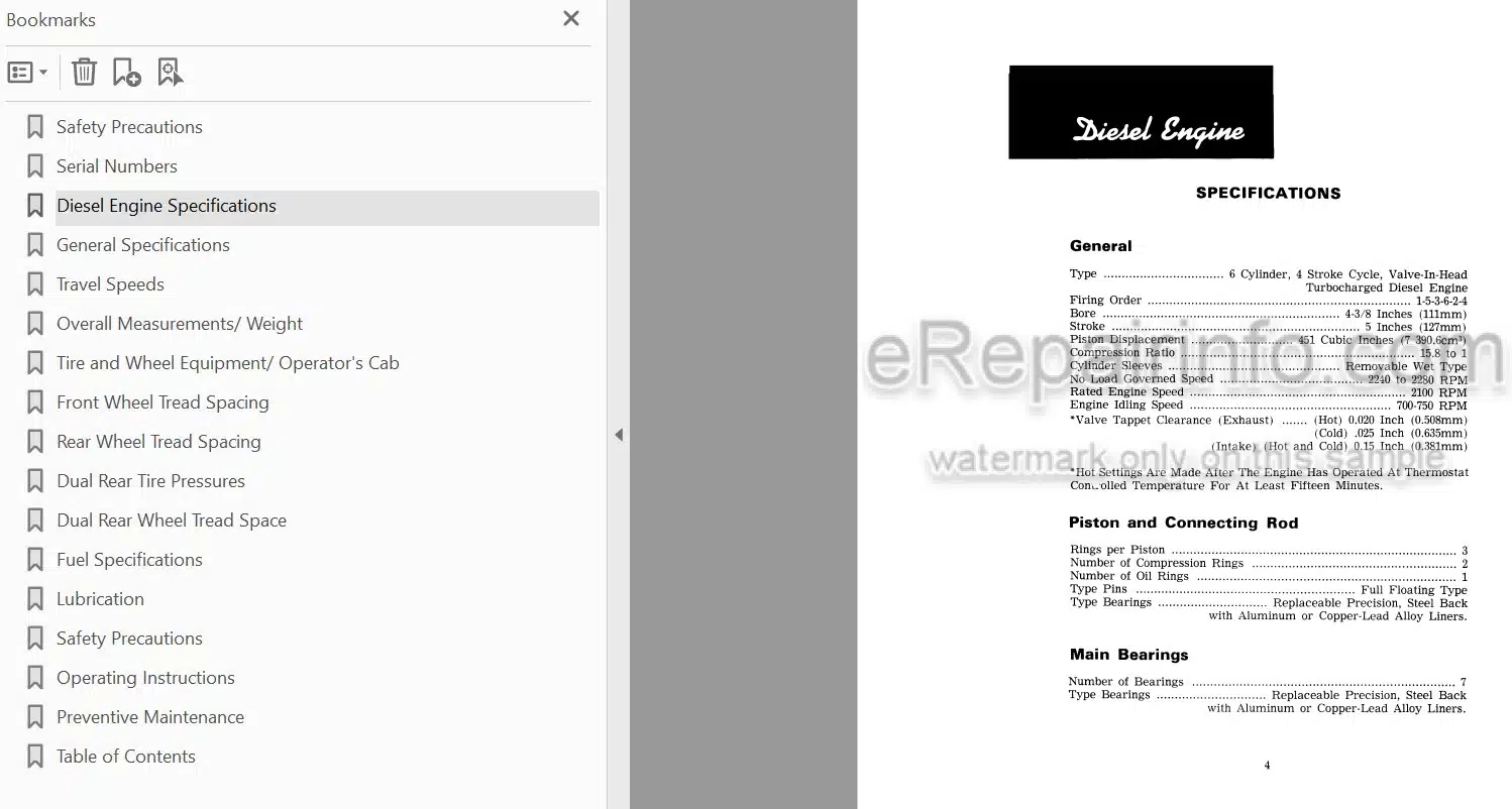 Photo 4 - Case IH 1270 Operators Manual Tractor 8770001-