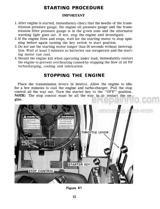 Photo 3 - Case IH 1270 Operators Manual Tractor 8770001-