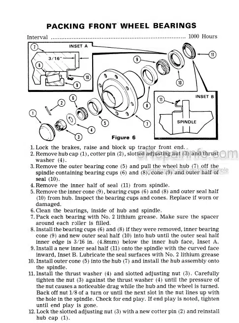 Photo 3 - Case IH 1270 Operators Manual Tractor 8736001-
