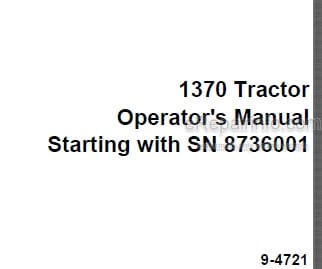 Photo 5 - Case IH 1370 Operators Manual Tractor 8736001-