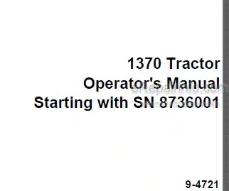 Photo 5 - Case IH 1370 Operators Manual Tractor 8736001-