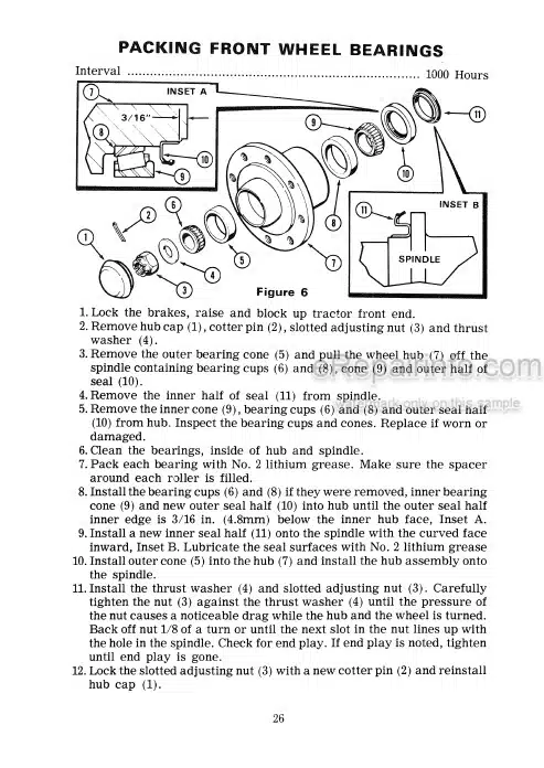 Photo 3 - Case IH 1370 Operators Manual Tractor 8736001-