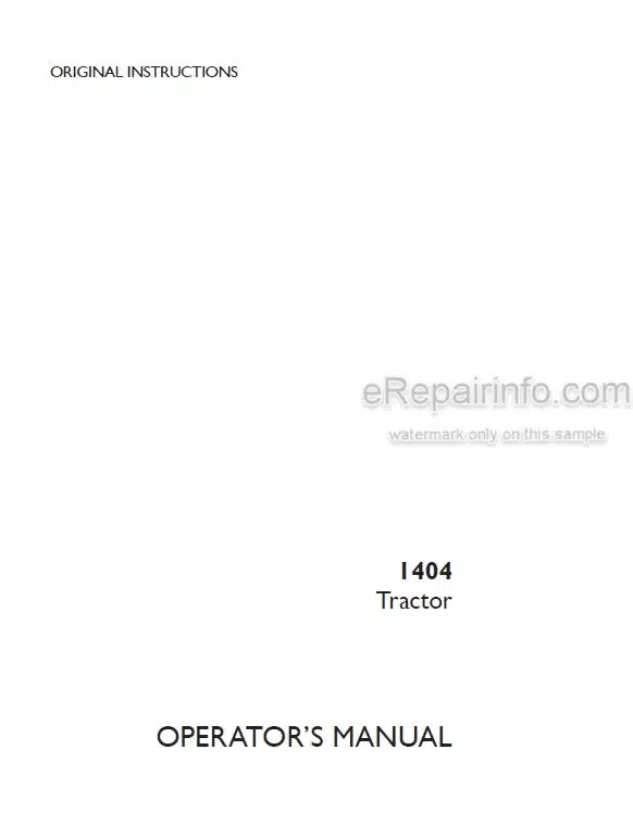 Photo 4 - Case IH 1404 Operators Manual Tractor