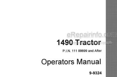 Photo 4 - Case IH 1490 Operators Manual Tractor 11188699-