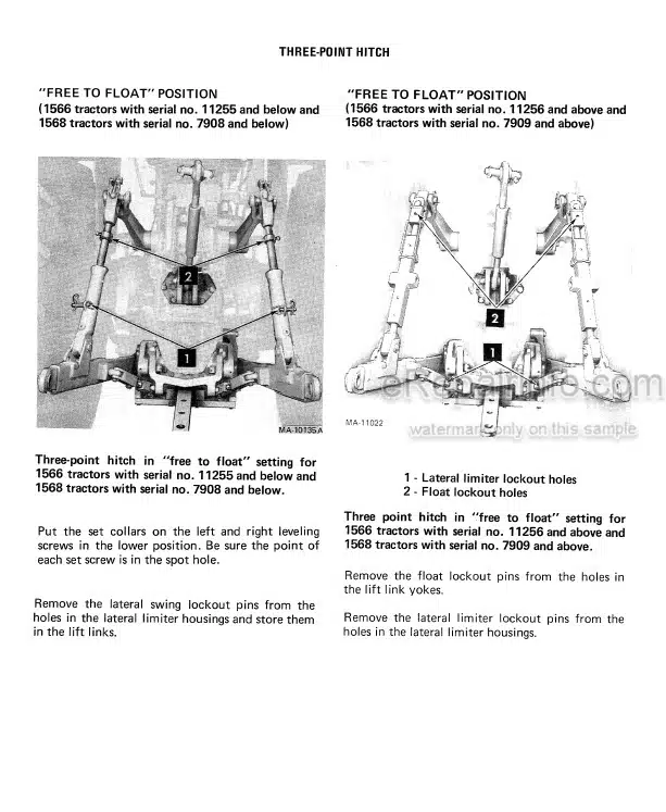 Photo 1 - Case IH 1566 1568 Operators Manual Tractor