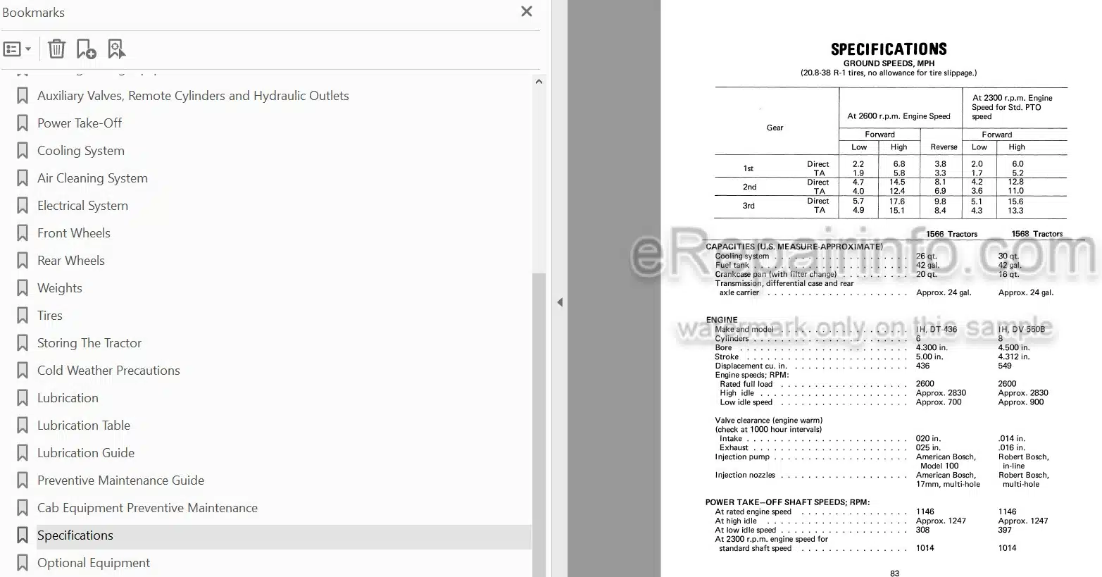 Photo 3 - Case IH 1566 1568 Operators Manual Tractor