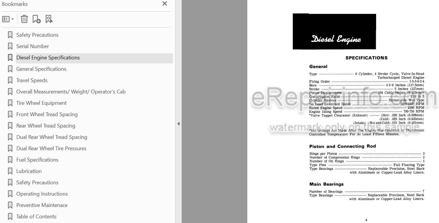 Photo 3 - Case IH 1570 Operators Manual Tractor