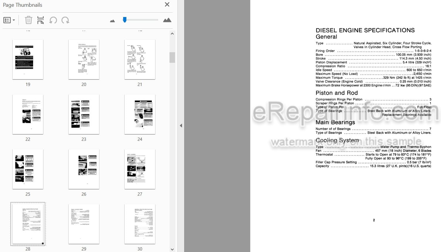 Photo 3 - Case IH 1594 Operators Manual Tractor
