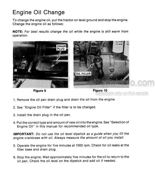 Photo 1 - Case IH 1896 Operators Manual Tractor