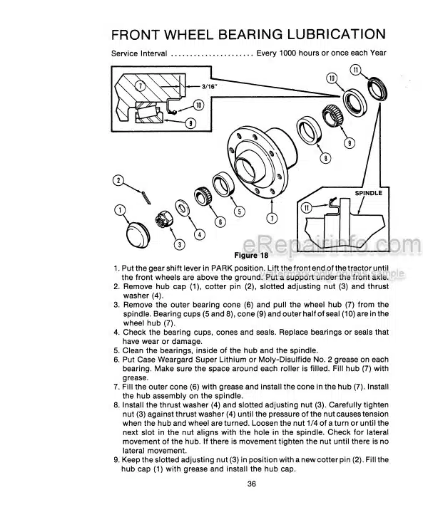 Photo 4 - Case IH 1896 Operators Manual Tractor
