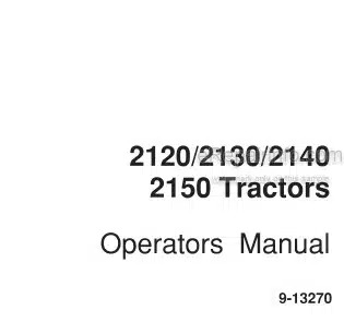 Photo 5 - Case IH 2120 2130 2140 2150 Operators Manual Tractor