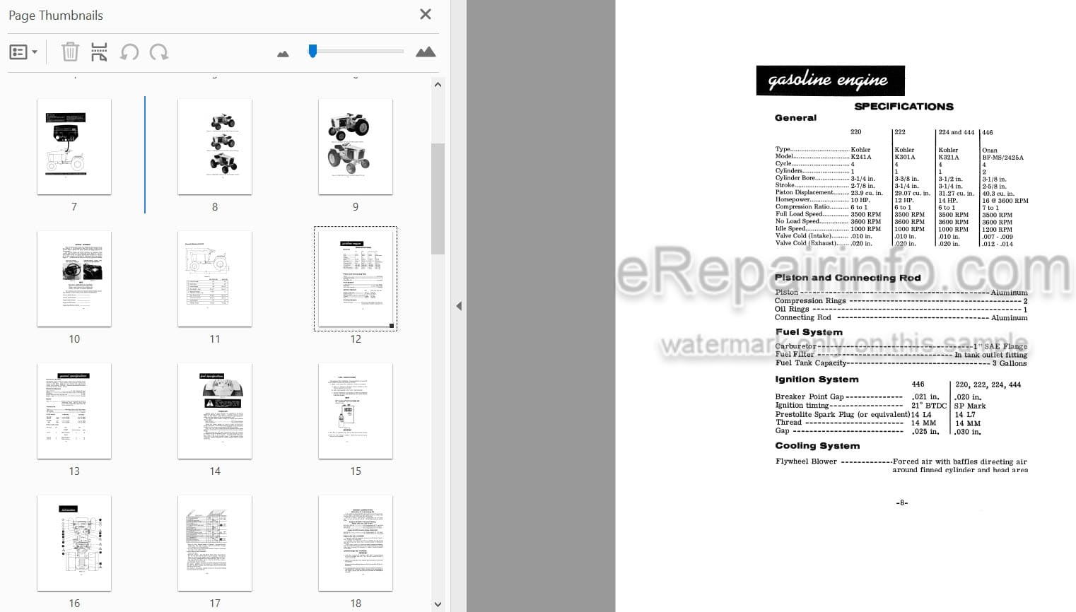 Photo 3 - Case IH 220 222 224 444 446 Operators Manual Tractor