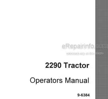 Photo 4 - Case IH 2290 Operators Manual Tractor