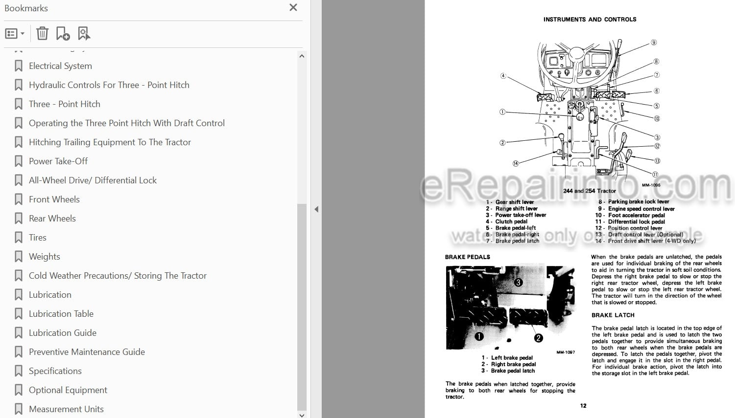 Photo 3 - Case IH 244 254 Operators Manual Tractor