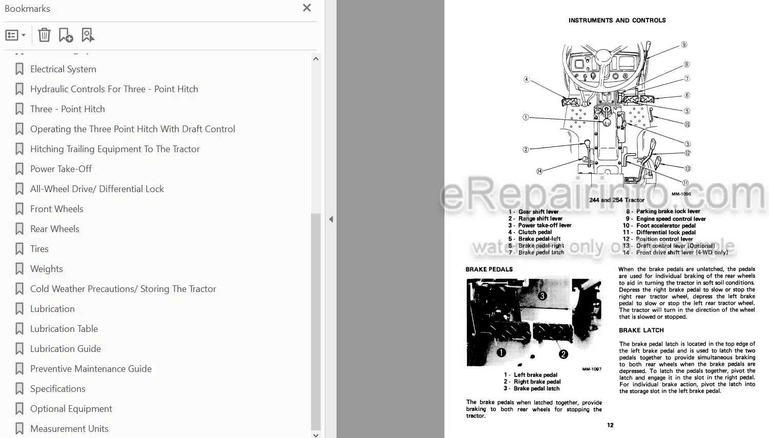 Photo 3 - Case IH 244 254 Operators Manual Tractor