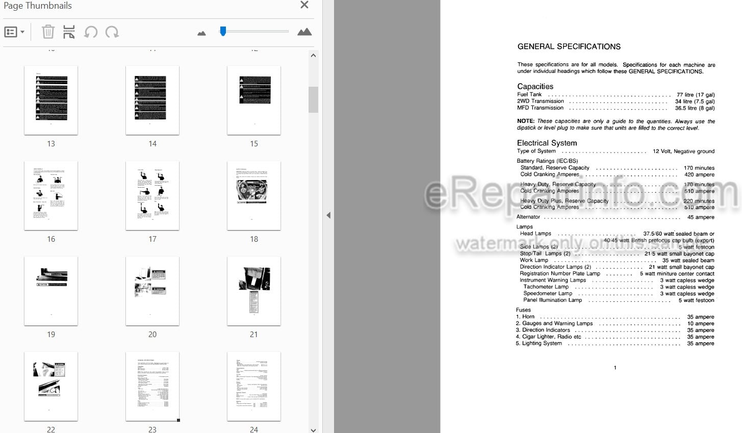 Photo 3 - Case IH 258 2WD Operators Manual Tractor