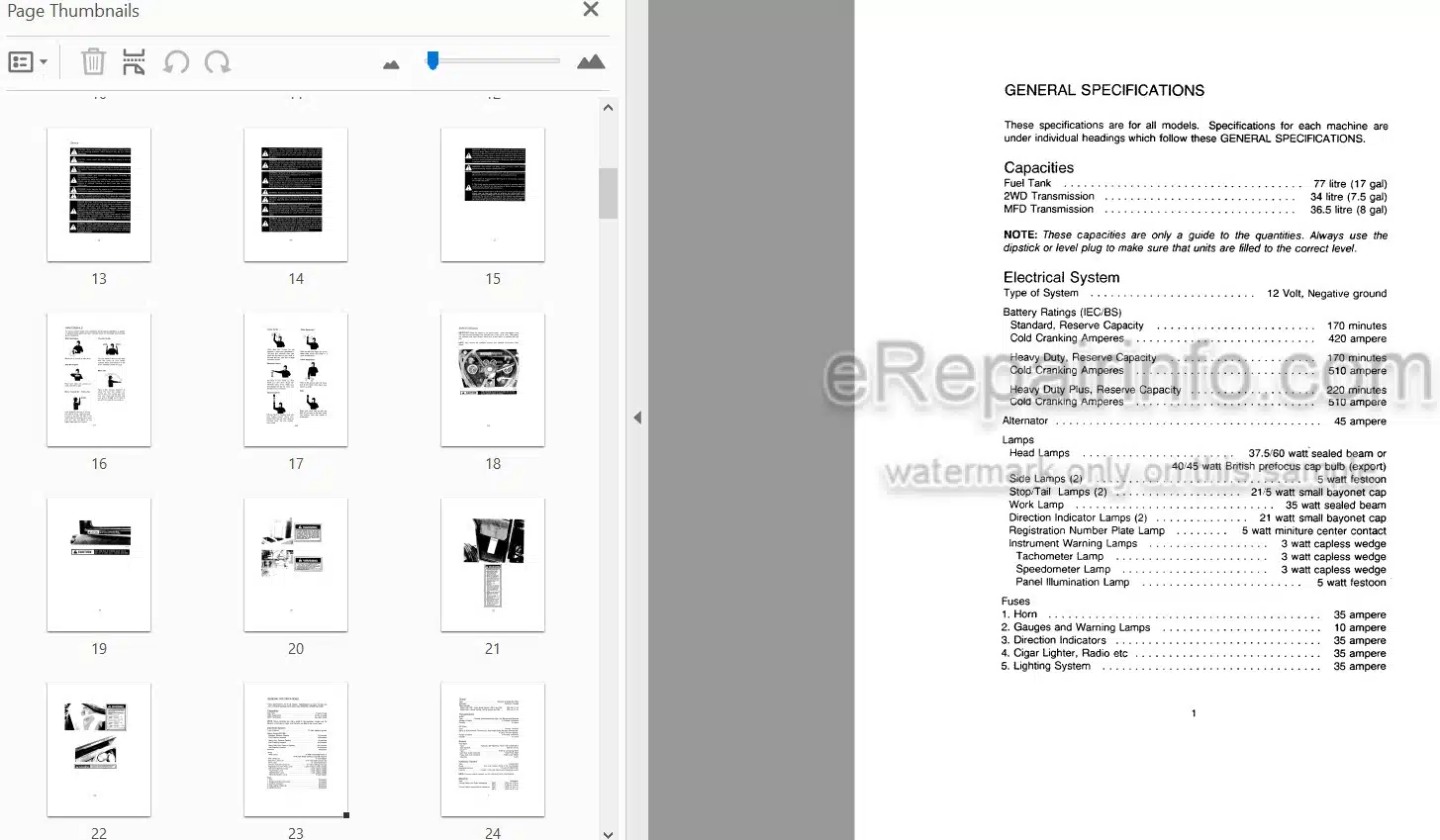 Photo 3 - Case IH 258 2WD Operators Manual Tractor