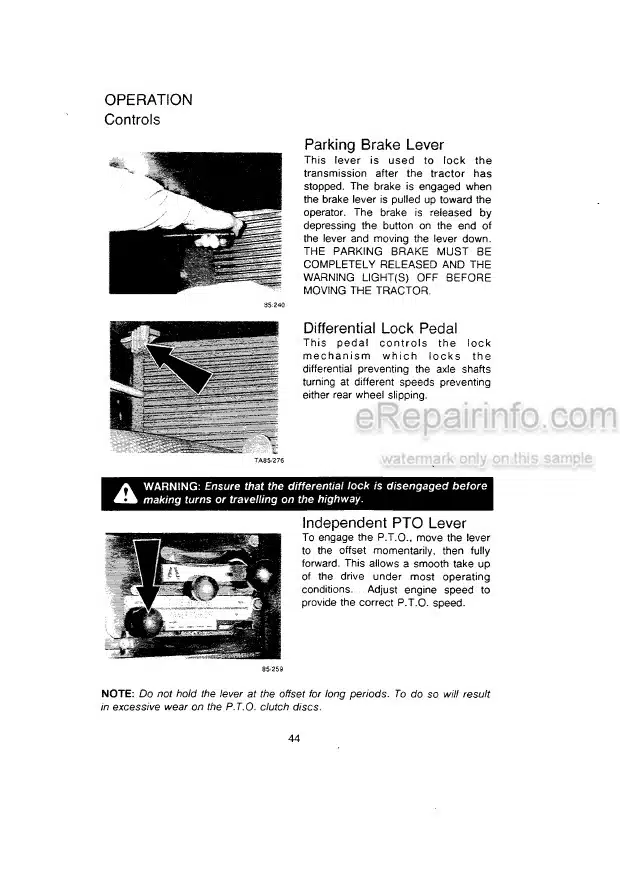 Photo 6 - Case IH 244 254 Operators Manual Tractor