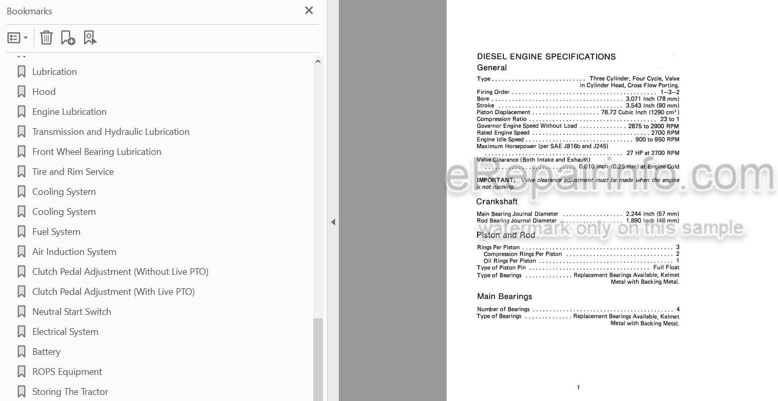 Photo 3 - Case IH 265 Operators Manual Offset Tractor CCJ0025281-