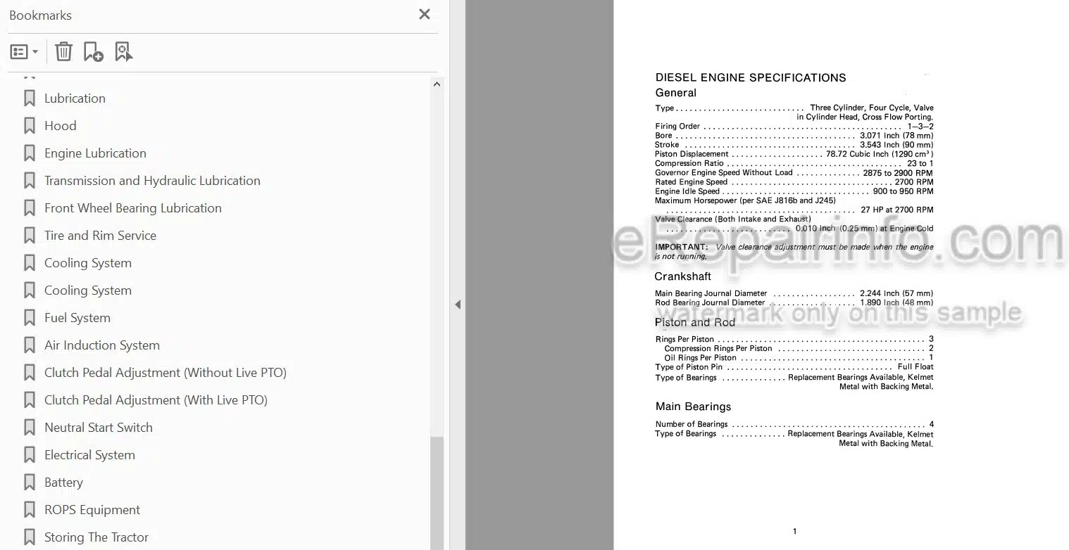 Photo 3 - Case IH 265 Operators Manual Offset Tractor CCJ0025281-