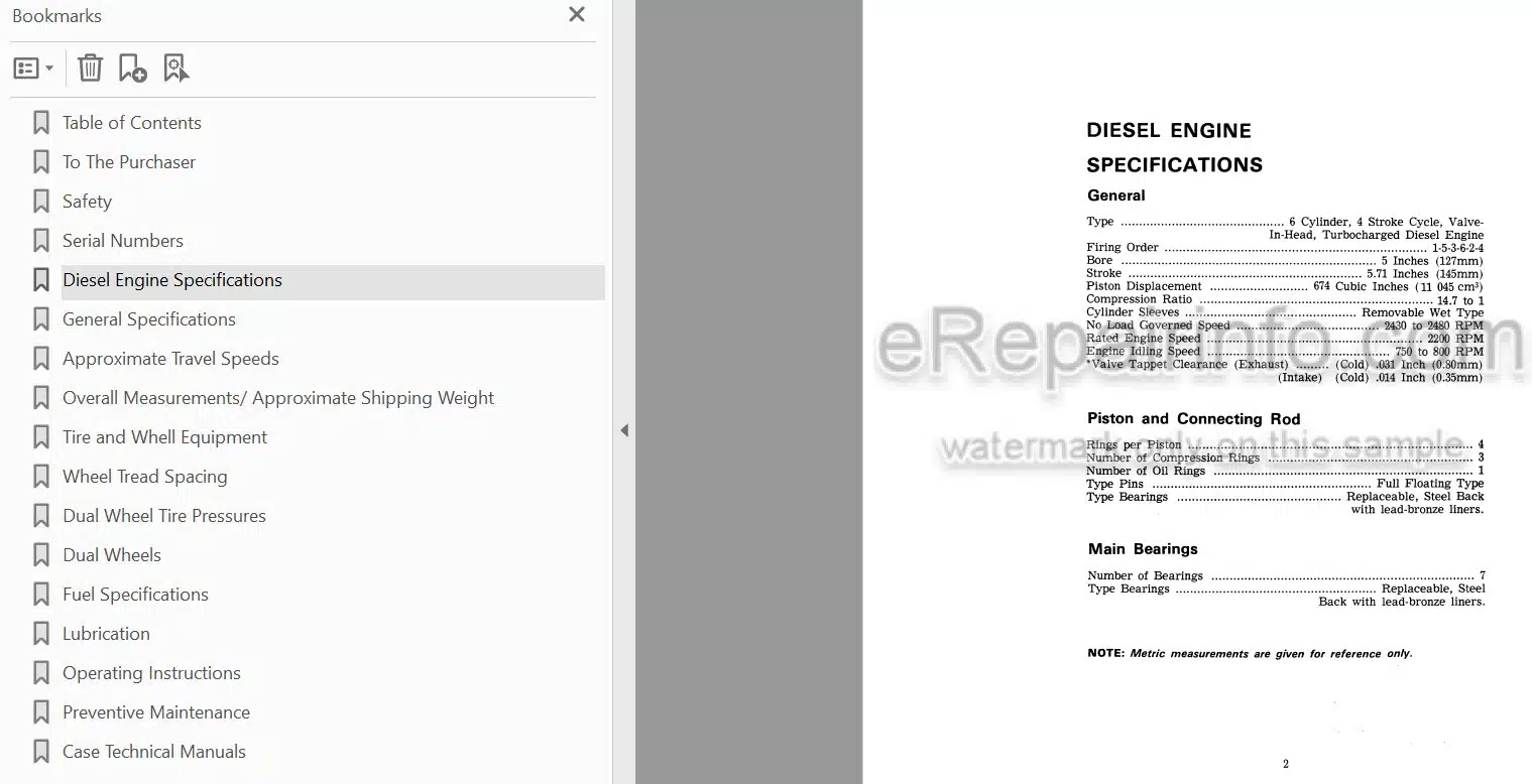 Photo 3 - Case IH 2870 Operators Manual Tractor