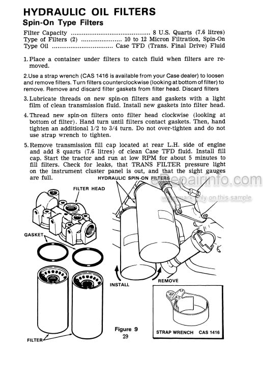 Photo 4 - Case IH 2870 Operators Manual Tractor