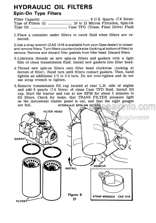 Photo 4 - Case IH 2870 Operators Manual Tractor