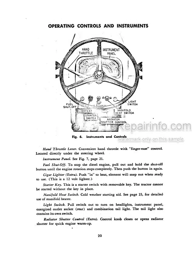 Photo 3 - Case IH 300 301 Operators Manual Diesel Tractor