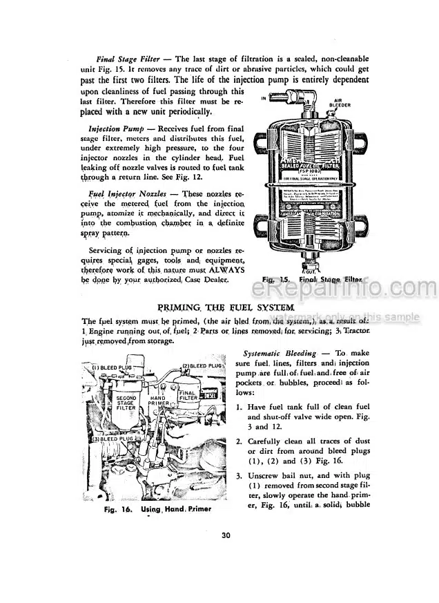 Photo 10 - Case IH 300 301 Operators Manual Diesel Tractor