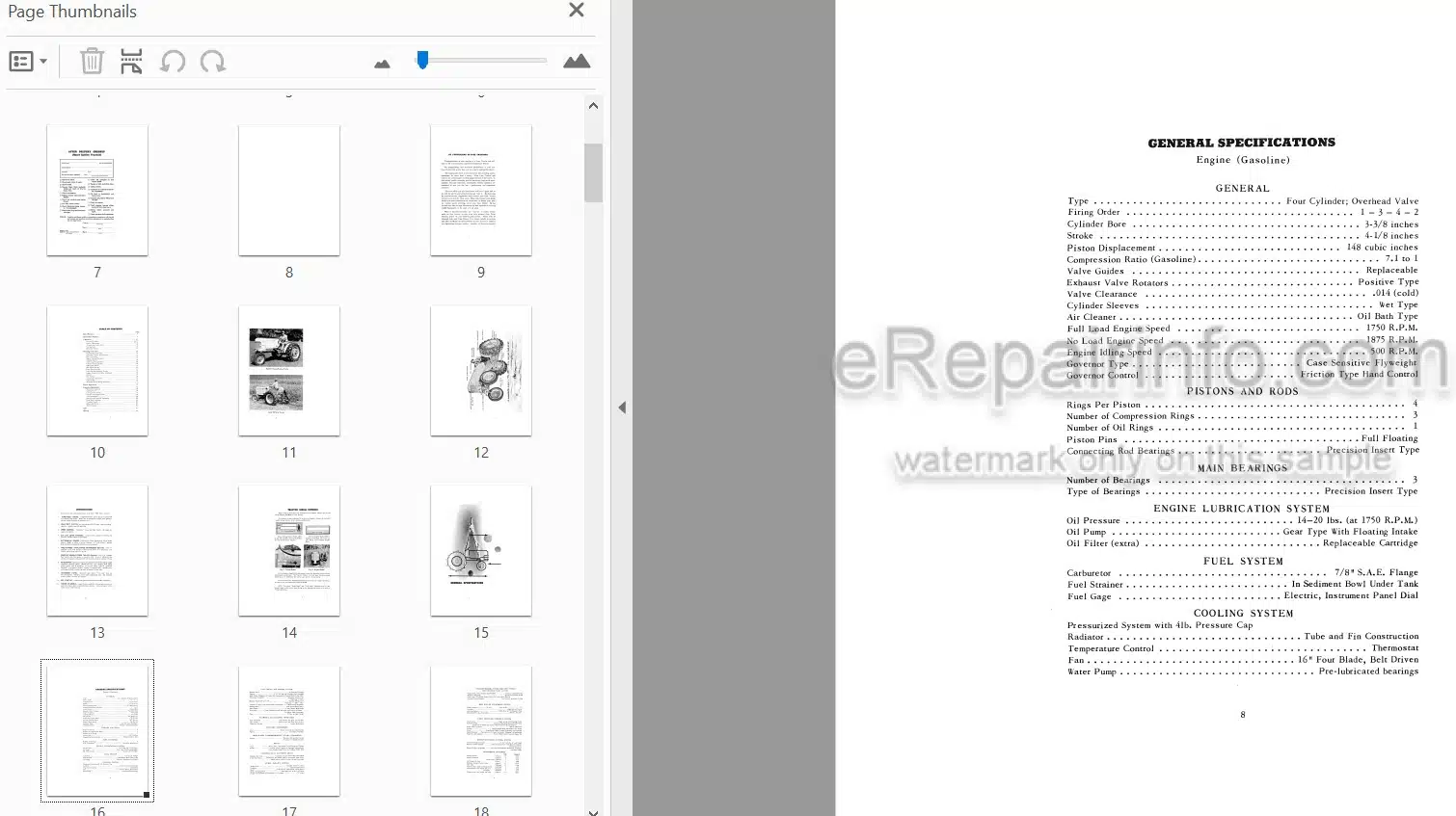 Photo 3 - Case IH 311 310 Operators Manual Tractor