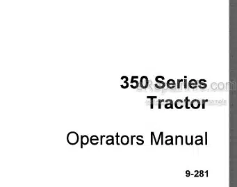 Photo 5 - Case IH 350 351 Operators Manual Tractor