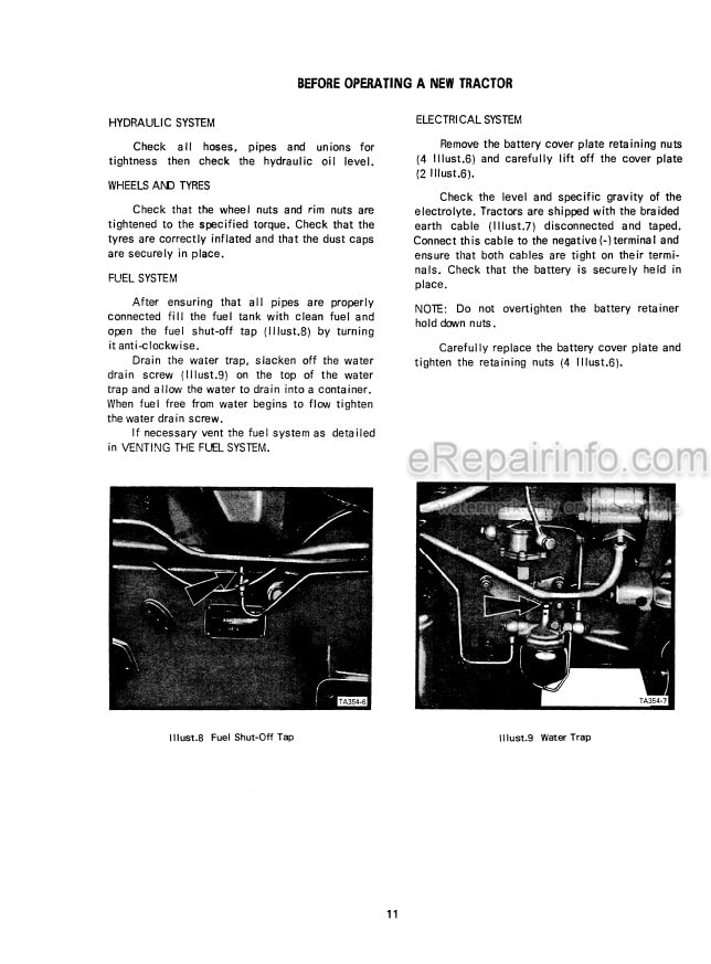 Photo 1 - Case IH 354 2300 Operators Manual Tractor
